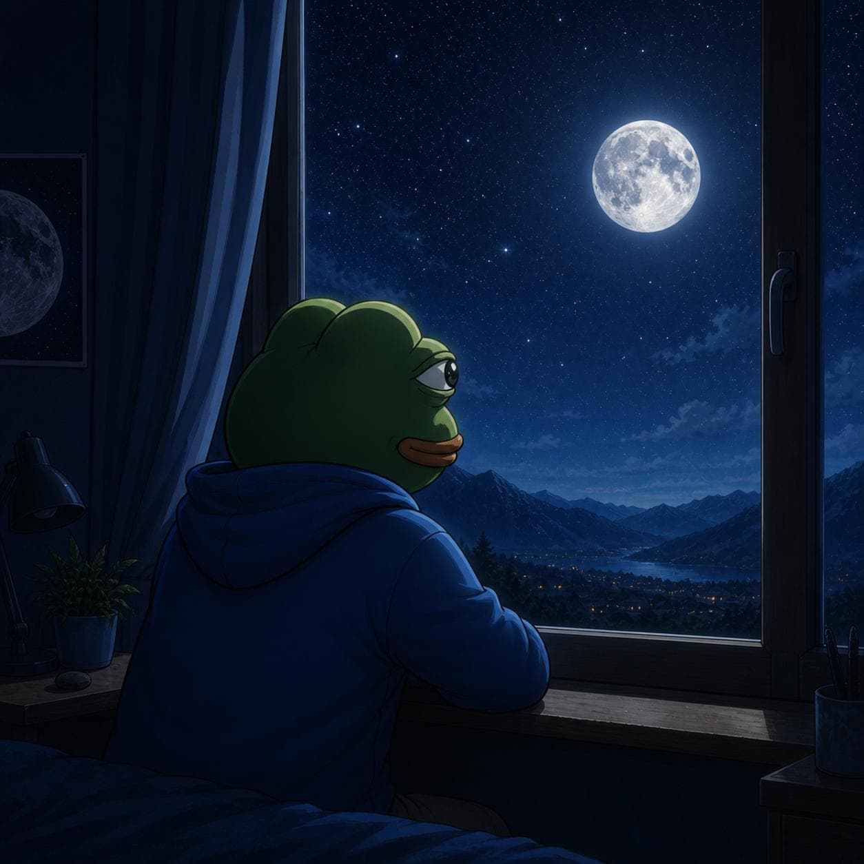 Looking at the moon